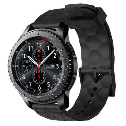22mm Football Pattern Solid Color Silicone Watch Band