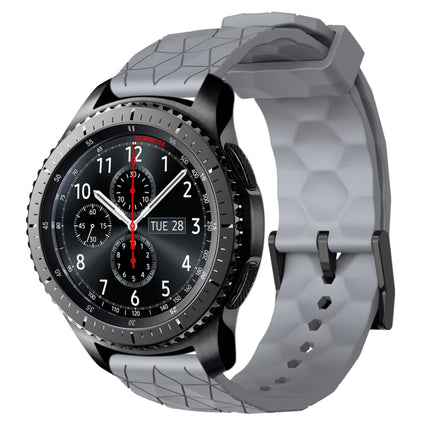 22mm Football Pattern Solid Color Silicone Watch Band