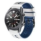 For Samsung Galaxy Watch3 45mm / White+Blue