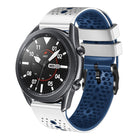 22mm Perforated Two-Color Silicone Watch Band, For Samsung Galaxy Watch3 45mm, For Samsung Galaxy Watch 46mm, For Samsung Gear S3 Classic, For Samsung Gear S3 Frontier - DealBuddy