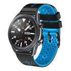 22mm Perforated Two-Color Silicone Watch Band, For Samsung Galaxy Watch3 45mm, For Samsung Galaxy Watch 46mm, For Samsung Gear S3 Classic, For Samsung Gear S3 Frontier - DealBuddy