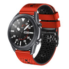 22mm Perforated Two-Color Silicone Watch Band, For Samsung Galaxy Watch3 45mm, For Samsung Galaxy Watch 46mm, For Samsung Gear S3 Classic, For Samsung Gear S3 Frontier - DealBuddy