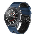 22mm Perforated Two-Color Silicone Watch Band, For Samsung Galaxy Watch3 45mm, For Samsung Galaxy Watch 46mm, For Samsung Gear S3 Classic, For Samsung Gear S3 Frontier - DealBuddy