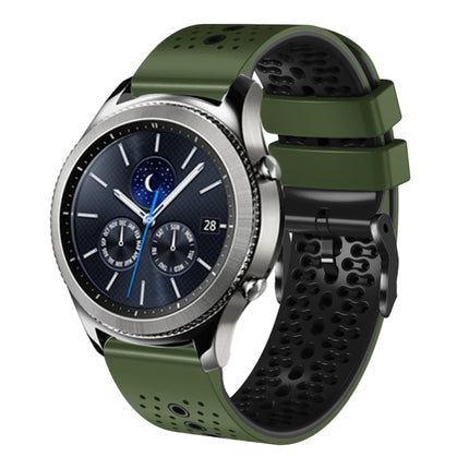 22mm Perforated Two-Color Silicone Watch Band