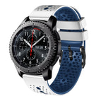 For Samsung Gear S3 Frontier / White+Blue