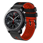 For Samsung Gear S3 Frontier / Black+Red