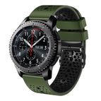 For Samsung Gear S3 Frontier / Army Green+Black