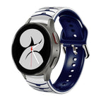 For Samsung Galaxy Watch 4 40mm / White+Blue