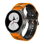 For Samsung Galaxy Watch 4 40mm / Orange+Black