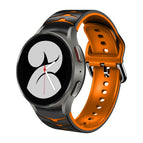 For Samsung Galaxy Watch 4 40mm / Black+Orange