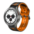 For Samsung  Galaxy Watch 4 Classic 42mm / Black+Orange