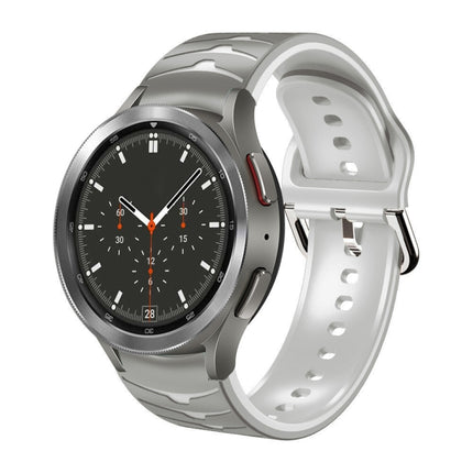 Curved Texture Silicone Watch Band, For Samsung  Galaxy Watch 4 Classic 46mm - DealBuddy