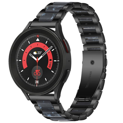 Interbead Resin Metal Watch Band, For Galaxy Watch 5 40 / 44mm, For Galaxy Watch 5 Pro 45mm, For Galaxy Watch 4 40 / 44mm