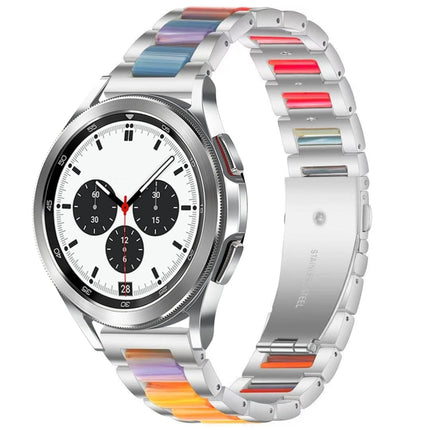 Interbead Resin Metal Watch Band, For Galaxy Watch 4 Classic 42 / 46mm - DealBuddy