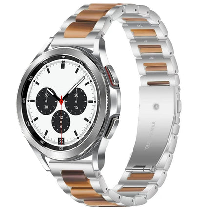 Interbead Resin Metal Watch Band, For Galaxy Watch 4 Classic 42 / 46mm - DealBuddy