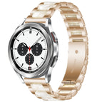 For Galaxy Watch 4 Classic 42 / 46mm / Rose Gold White