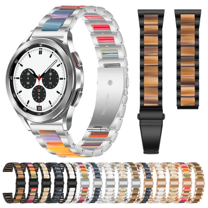Interbead Resin Metal Watch Band, For Galaxy Watch 4 Classic 42 / 46mm - DealBuddy