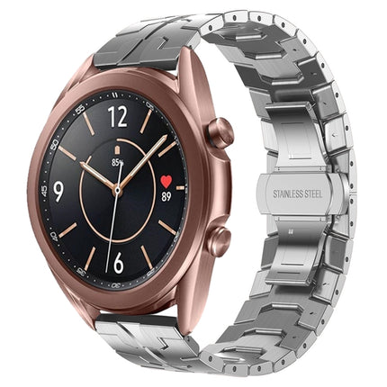 Armor Stainless Steel Metal Watch Band, For Samsung Galaxy watch 42mm, For Samsung Galaxy Watch3 41mm, For Samsung Galaxy Gear Sport, For Samsung Galaxy Watch Active, For Samsung Galaxy Watch5 / Watch5 Pro, For Samsung Galaxy Watch4 / Watch4 Classic - DealBuddy