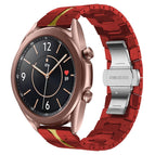 For Samsung Galaxy Watch3 41mm / Red+Gold