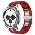For Samsung Galaxy Watch4 / Watch4 Classic / Red+Gold
