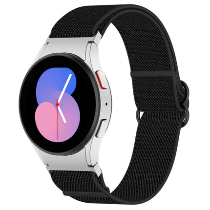 Nylon Stretch Black Buckle Watch Band, For Samsung Galaxy Watch 5 Pro 45mm, For Samsung Galaxy Watch 5 44mm, For Samsung Galaxy Watch 5 40mm, For Samsung Galaxy Watch 4 44mm, For Samsung Galaxy Watch 4 40mm, For Samsung Galaxy Watch 4 Classic 42mm     ... - DealBuddy