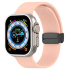 Magnetic Black Buckle Smooth Silicone Watch Band, For Apple Watch Ultra 49mm, For Apple Watch Series 8&7 45mm, For Apple Watch Series 8&7 41mm - DealBuddy