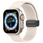 Magnetic Black Buckle Smooth Silicone Watch Band, For Apple Watch Ultra 49mm, For Apple Watch Series 8&7 45mm, For Apple Watch Series 8&7 41mm - DealBuddy