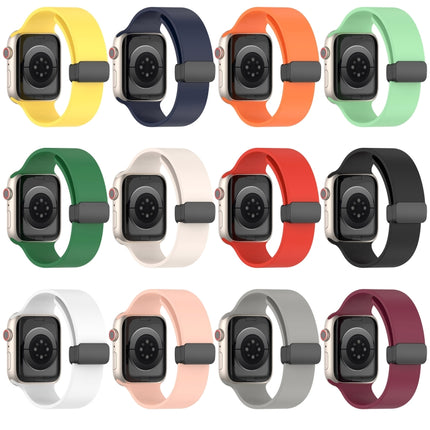 Magnetic Black Buckle Smooth Silicone Watch Band