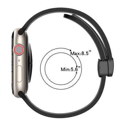 Magnetic Black Buckle Smooth Silicone Watch Band