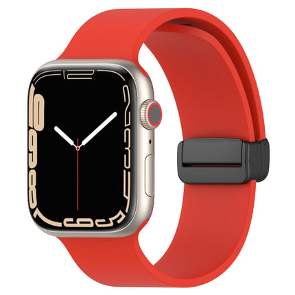 Magnetic Black Buckle Smooth Silicone Watch Band, For Apple Watch Ultra 49mm, For Apple Watch Series 8&7 45mm, For Apple Watch Series 8&7 41mm - DealBuddy