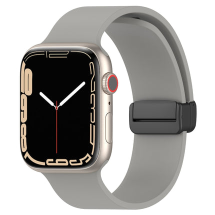 Magnetic Black Buckle Smooth Silicone Watch Band, For Apple Watch Ultra 49mm, For Apple Watch Series 8&7 45mm, For Apple Watch Series 8&7 41mm - DealBuddy