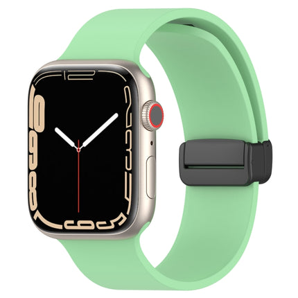 Magnetic Black Buckle Smooth Silicone Watch Band, For Apple Watch Ultra 49mm, For Apple Watch Series 8&7 45mm, For Apple Watch Series 8&7 41mm - DealBuddy