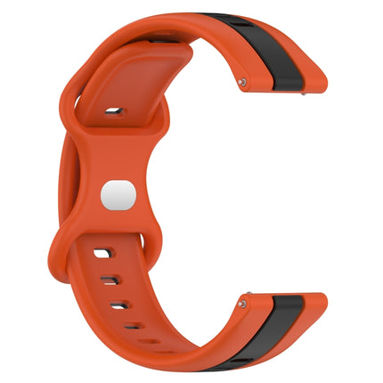 20mm Butterfly Buckle Two-Color Silicone Watch Band, For Samsung Galaxy Watch Active 2 44mm, For Samsung Galaxy Watch 42mm - DealBuddy