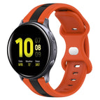 For Samsung Galaxy Watch Active 2 44mm / Orange+Black