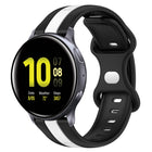 20mm Butterfly Buckle Two-Color Silicone Watch Band, For Samsung Galaxy Watch Active 2 44mm, For Samsung Galaxy Watch 42mm - DealBuddy