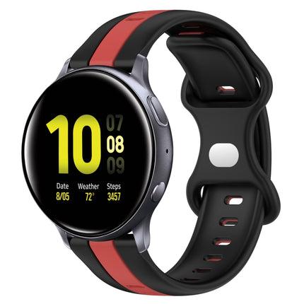 20mm Butterfly Buckle Two-Color Silicone Watch Band, For Samsung Galaxy Watch Active 2 44mm, For Samsung Galaxy Watch 42mm - DealBuddy