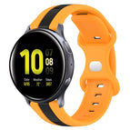For Samsung Galaxy Watch Active 2 44mm / Black+Yellow