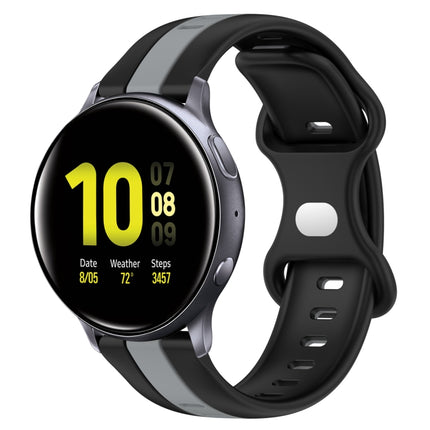 20mm Butterfly Buckle Two-Color Silicone Watch Band, For Samsung Galaxy Watch Active 2 44mm, For Samsung Galaxy Watch 42mm - DealBuddy