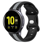 20mm Butterfly Buckle Two-Color Silicone Watch Band, For Samsung Galaxy Watch Active 2 44mm, For Samsung Galaxy Watch 42mm - DealBuddy