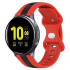 20mm Butterfly Buckle Two-Color Silicone Watch Band, For Samsung Galaxy Watch Active 2 44mm, For Samsung Galaxy Watch 42mm - DealBuddy