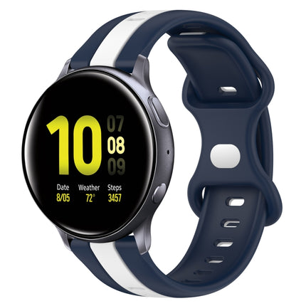 20mm Butterfly Buckle Two-Color Silicone Watch Band, For Samsung Galaxy Watch Active 2 44mm, For Samsung Galaxy Watch 42mm - DealBuddy