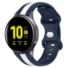 20mm Butterfly Buckle Two-Color Silicone Watch Band, For Samsung Galaxy Watch Active 2 44mm, For Samsung Galaxy Watch 42mm - DealBuddy