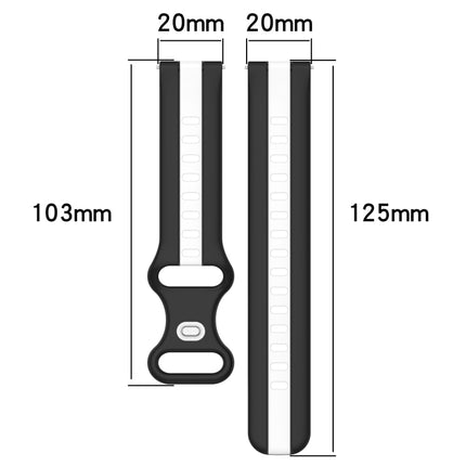 20mm Butterfly Buckle Two-Color Silicone Watch Band