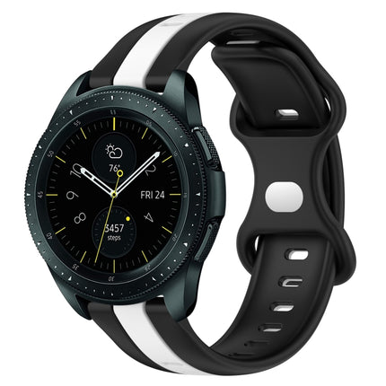20mm Butterfly Buckle Two-Color Silicone Watch Band, For Samsung Galaxy Watch Active 2 44mm, For Samsung Galaxy Watch 42mm - DealBuddy