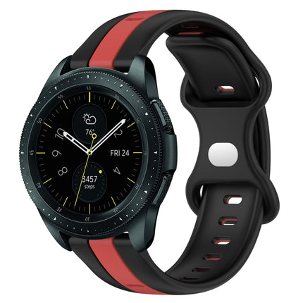 20mm Butterfly Buckle Two-Color Silicone Watch Band, For Samsung Galaxy Watch Active 2 44mm, For Samsung Galaxy Watch 42mm - DealBuddy