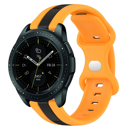 20mm Butterfly Buckle Two-Color Silicone Watch Band, For Samsung Galaxy Watch Active 2 44mm, For Samsung Galaxy Watch 42mm - DealBuddy