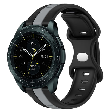 20mm Butterfly Buckle Two-Color Silicone Watch Band, For Samsung Galaxy Watch Active 2 44mm, For Samsung Galaxy Watch 42mm - DealBuddy