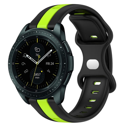 20mm Butterfly Buckle Two-Color Silicone Watch Band, For Samsung Galaxy Watch Active 2 44mm, For Samsung Galaxy Watch 42mm - DealBuddy