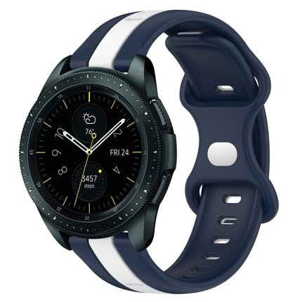 20mm Butterfly Buckle Two-Color Silicone Watch Band, For Samsung Galaxy Watch Active 2 44mm, For Samsung Galaxy Watch 42mm - DealBuddy