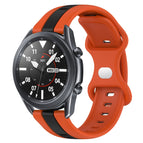 For Samsung Galaxy Watch3 45mm / Orange+Black